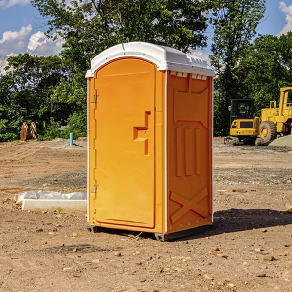 how often are the portable restrooms cleaned and serviced during a rental period in Tillatoba